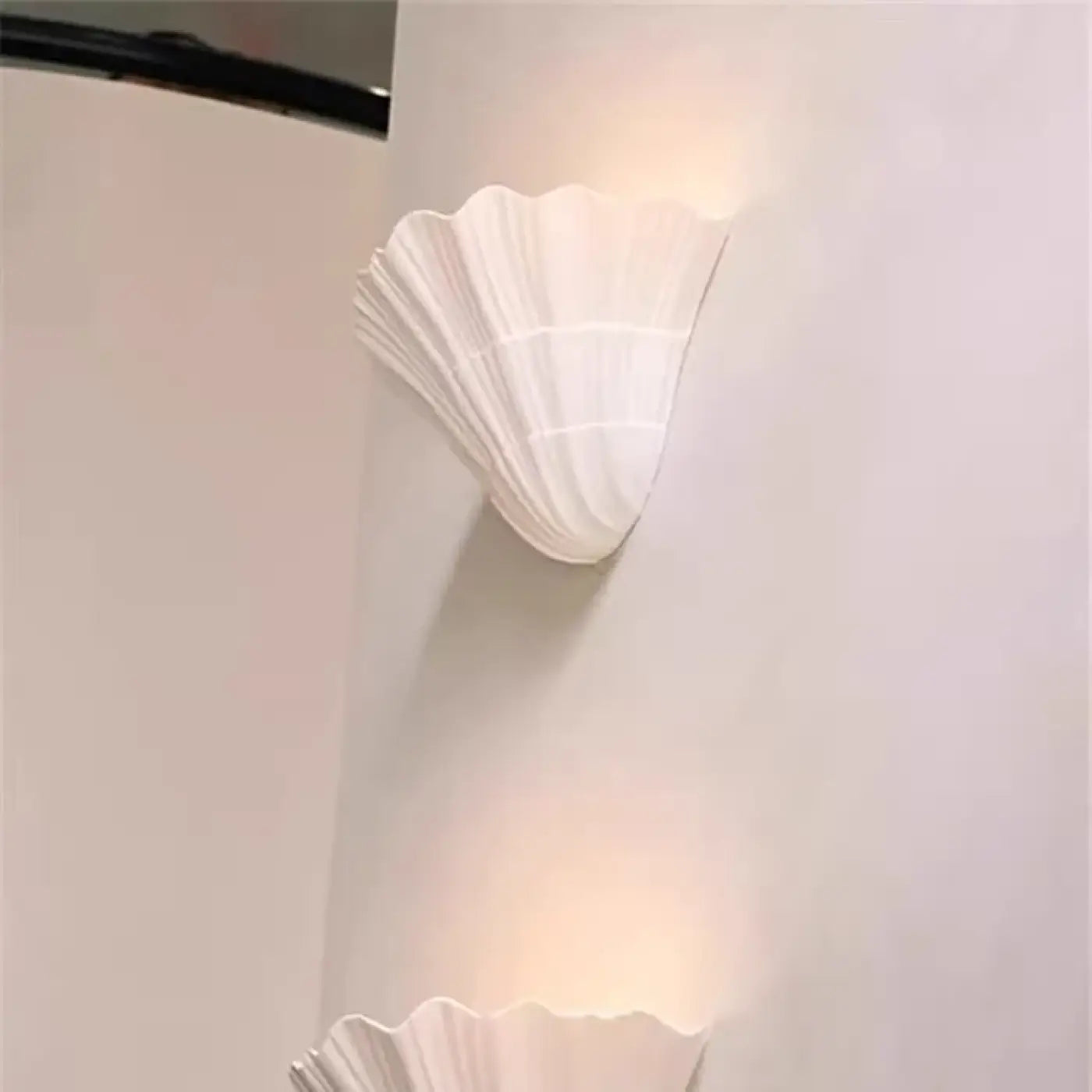Applique murale LED blanche coquillage IP65 en aluminium — vue 2