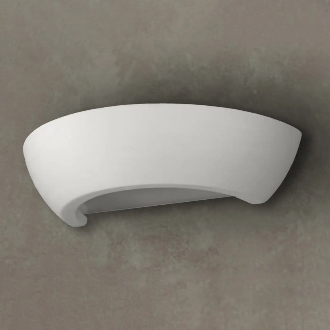 Applique murale LED blanche courbée en céramique et verre — vue 2