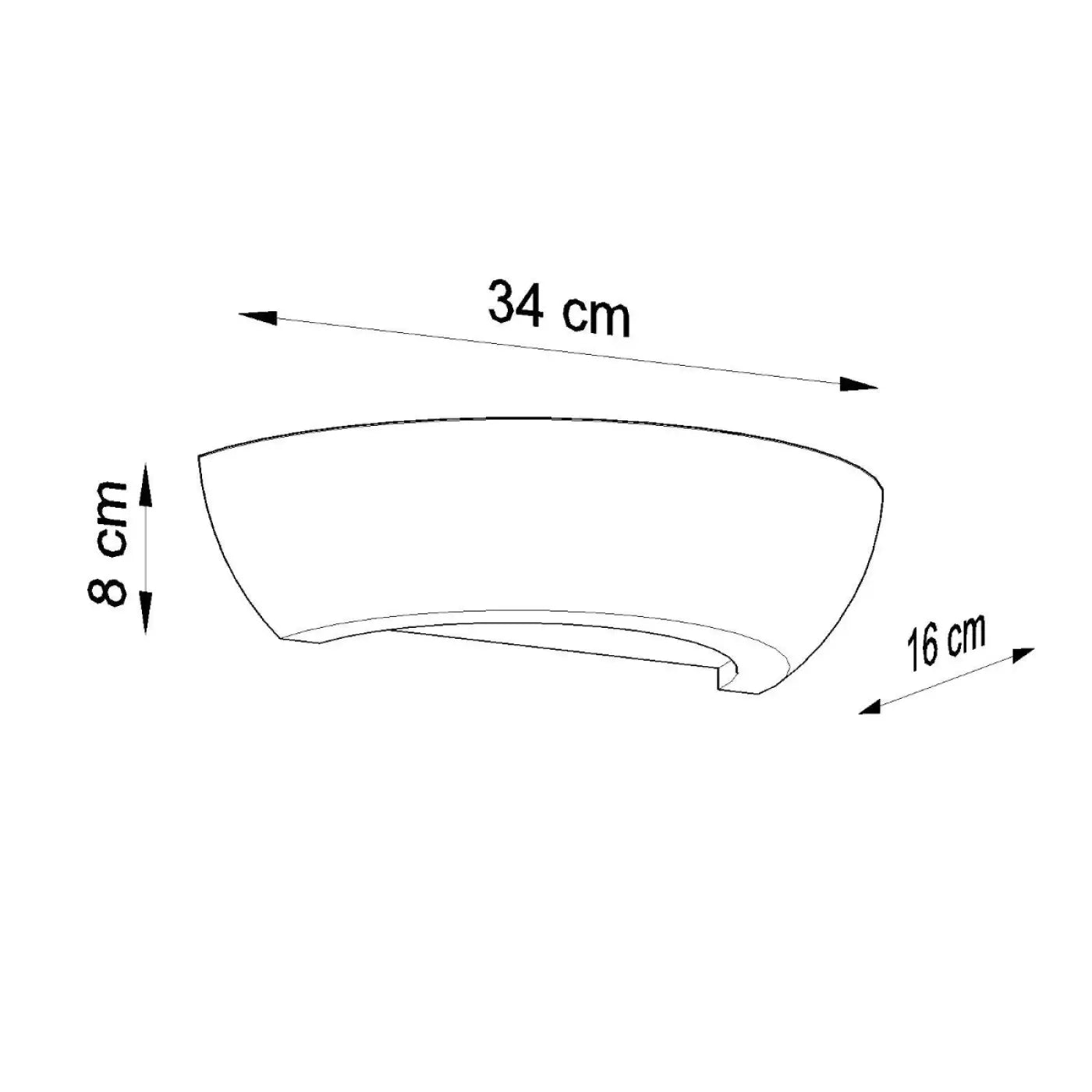 Applique murale LED blanche courbée en céramique et verre — vue 8
