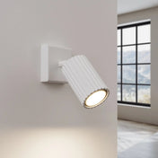 Applique murale LED blanche cylindrique en aluminium GU10 — vue 1