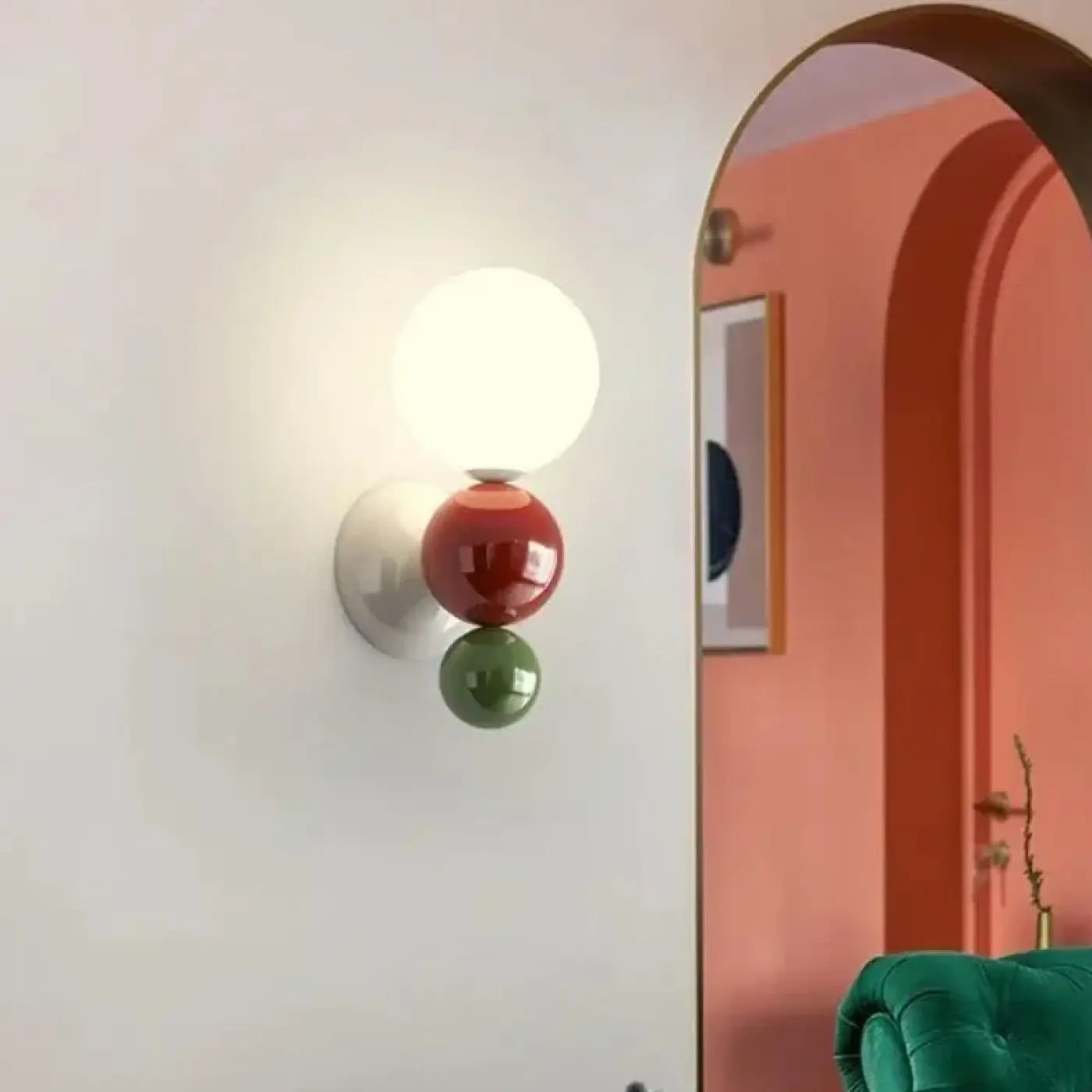 Applique murale LED blanche cylindrique pour couloir — vue 9