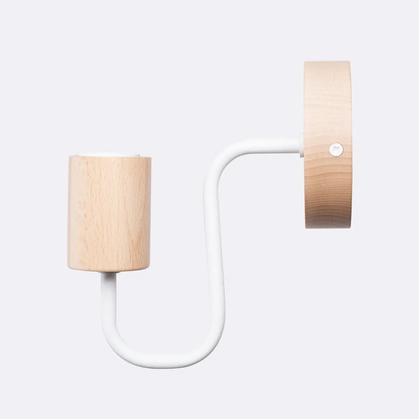 Applique murale LED blanche en acier et bois naturel — vue 5