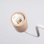 Applique murale LED blanche en acier et bois naturel — vue 6