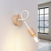 Applique murale LED blanche en bois et métal blanc chaud — vue 1