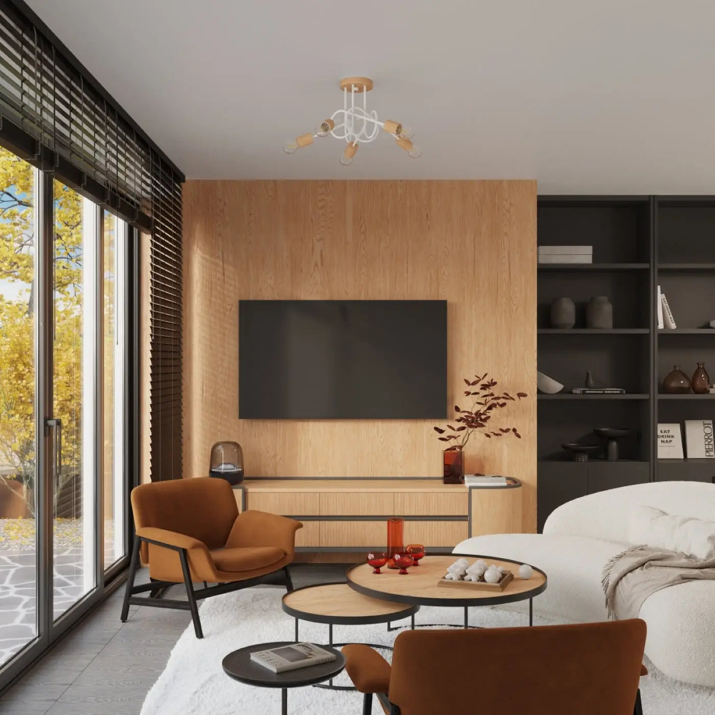 Applique murale LED blanche en bois et métal blanc chaud — vue 10