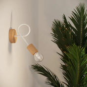 Applique murale LED blanche en bois et métal blanc chaud — vue 12