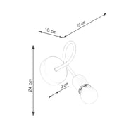 Applique murale LED blanche en bois et métal blanc chaud — vue 13