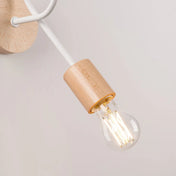 Applique murale LED blanche en bois et métal blanc chaud — vue 3