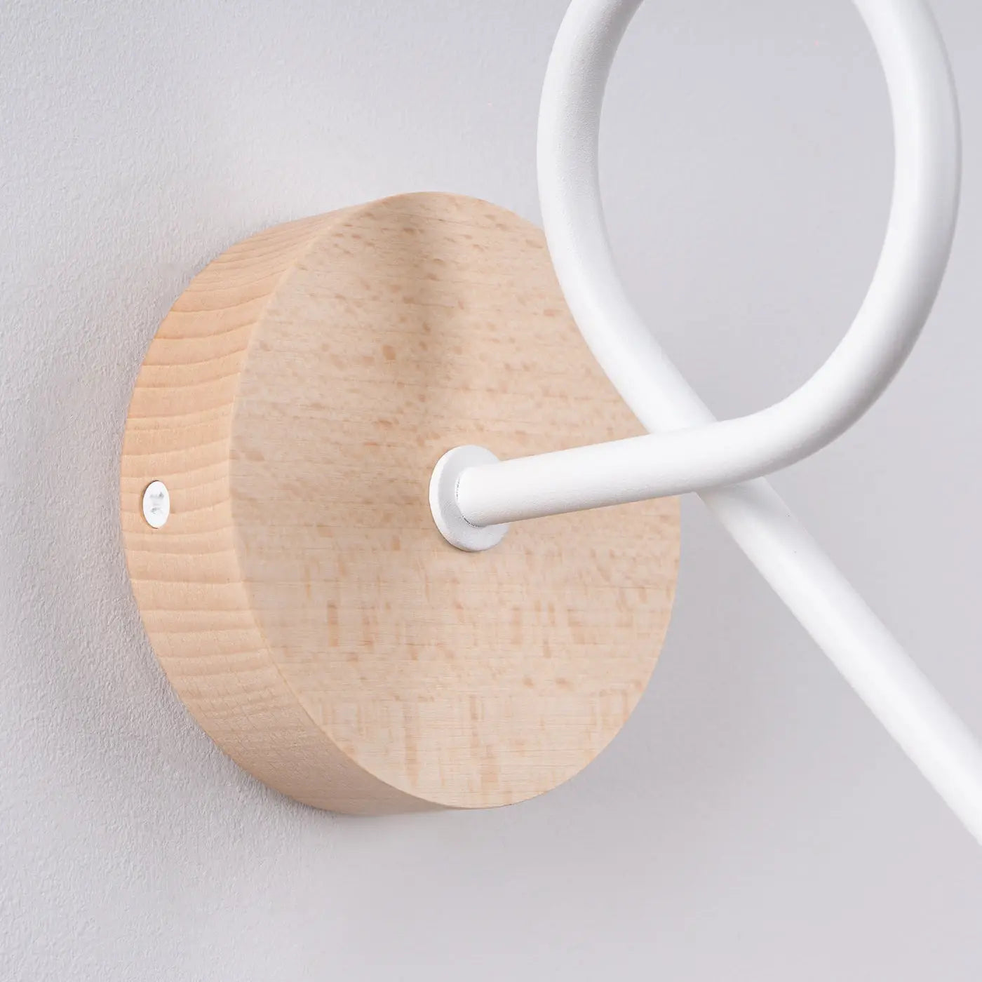 Applique murale LED blanche en bois et métal blanc chaud — vue 6