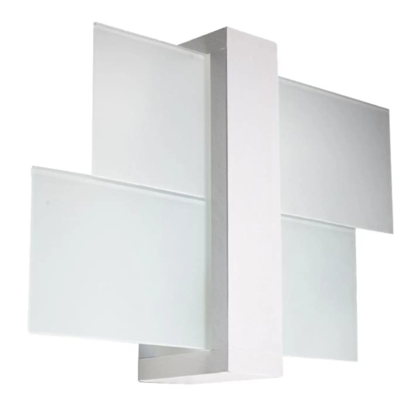 Applique murale LED blanche en bois et verre scandinave — vue 3