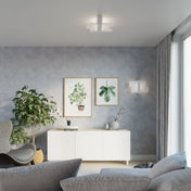 Applique murale LED blanche en bois et verre scandinave — vue 4