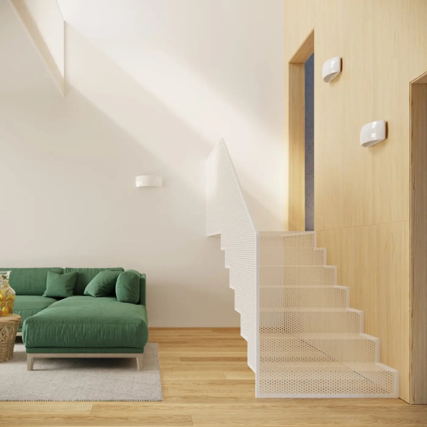 Applique murale LED blanche en céramique style scandinave — vue 4