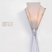 Applique murale LED blanche en éventail style art déco — vue 2