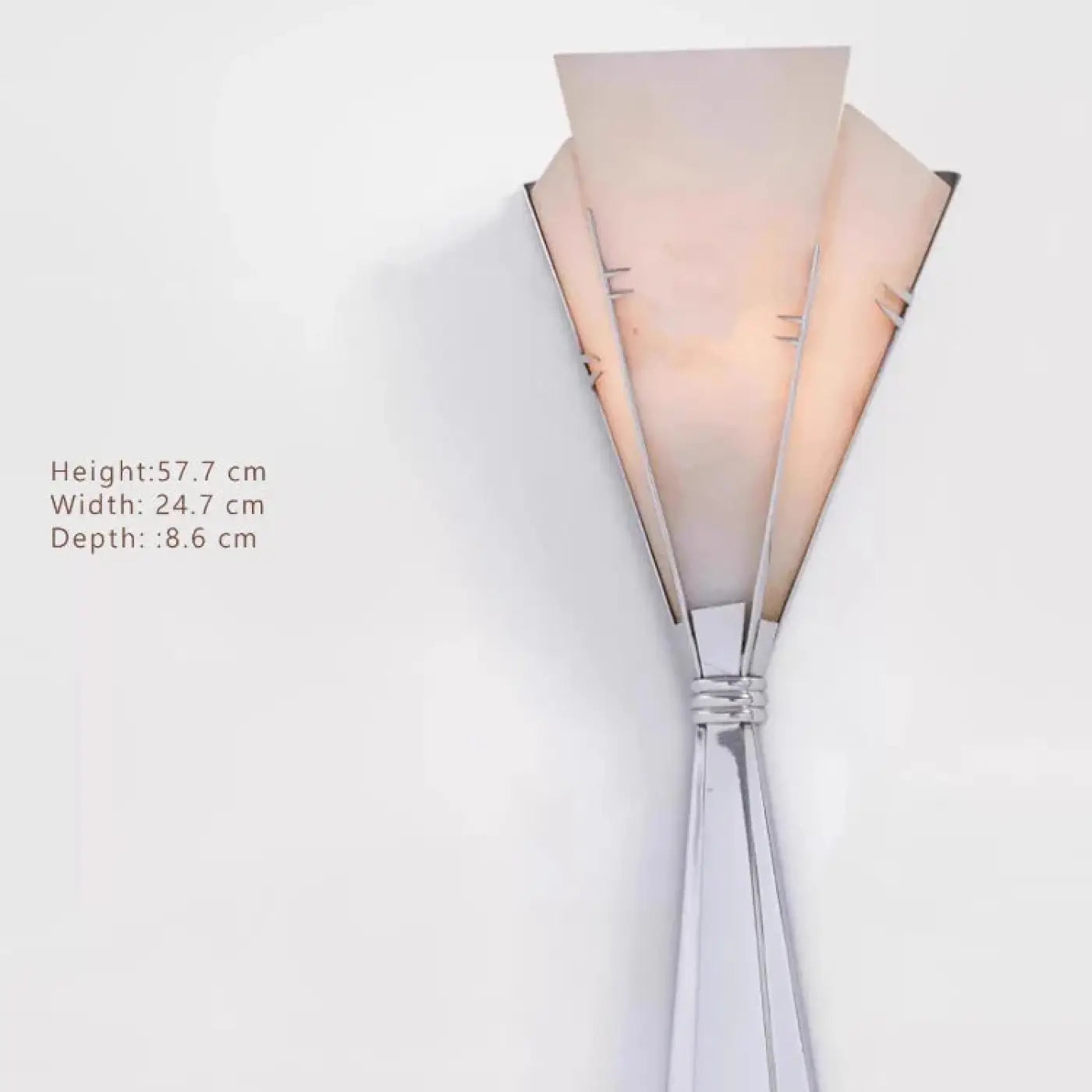 Applique murale LED blanche en éventail style art déco — vue 2