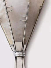 Applique murale LED blanche en éventail style art déco — vue 4