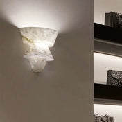 Applique murale LED blanche en marbre sculptural moderne — vue 2
