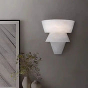 Applique murale LED blanche en marbre sculptural moderne — vue 3