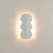 Applique murale LED blanche en résine forme biscuit — vue 1
