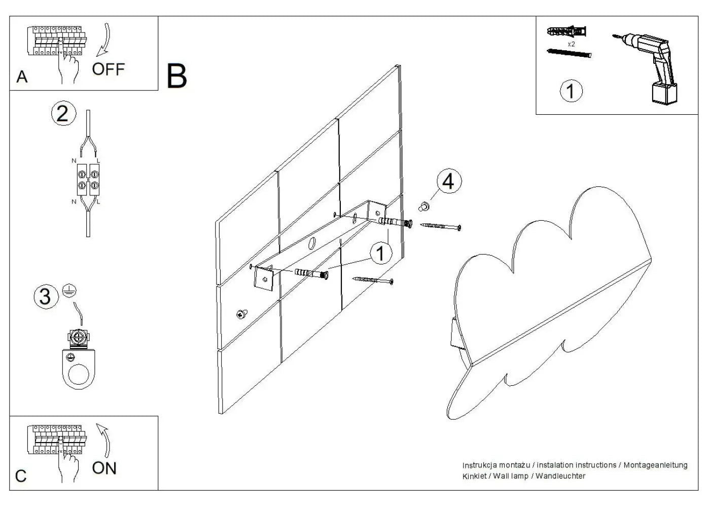 Applique murale LED blanche en résine forme biscuit — vue 10