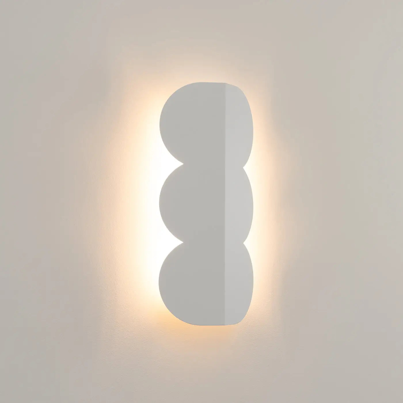 Applique murale LED blanche en résine forme biscuit — vue 7