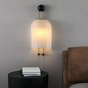 Applique murale LED blanche en verre et métal dimmable — vue 6