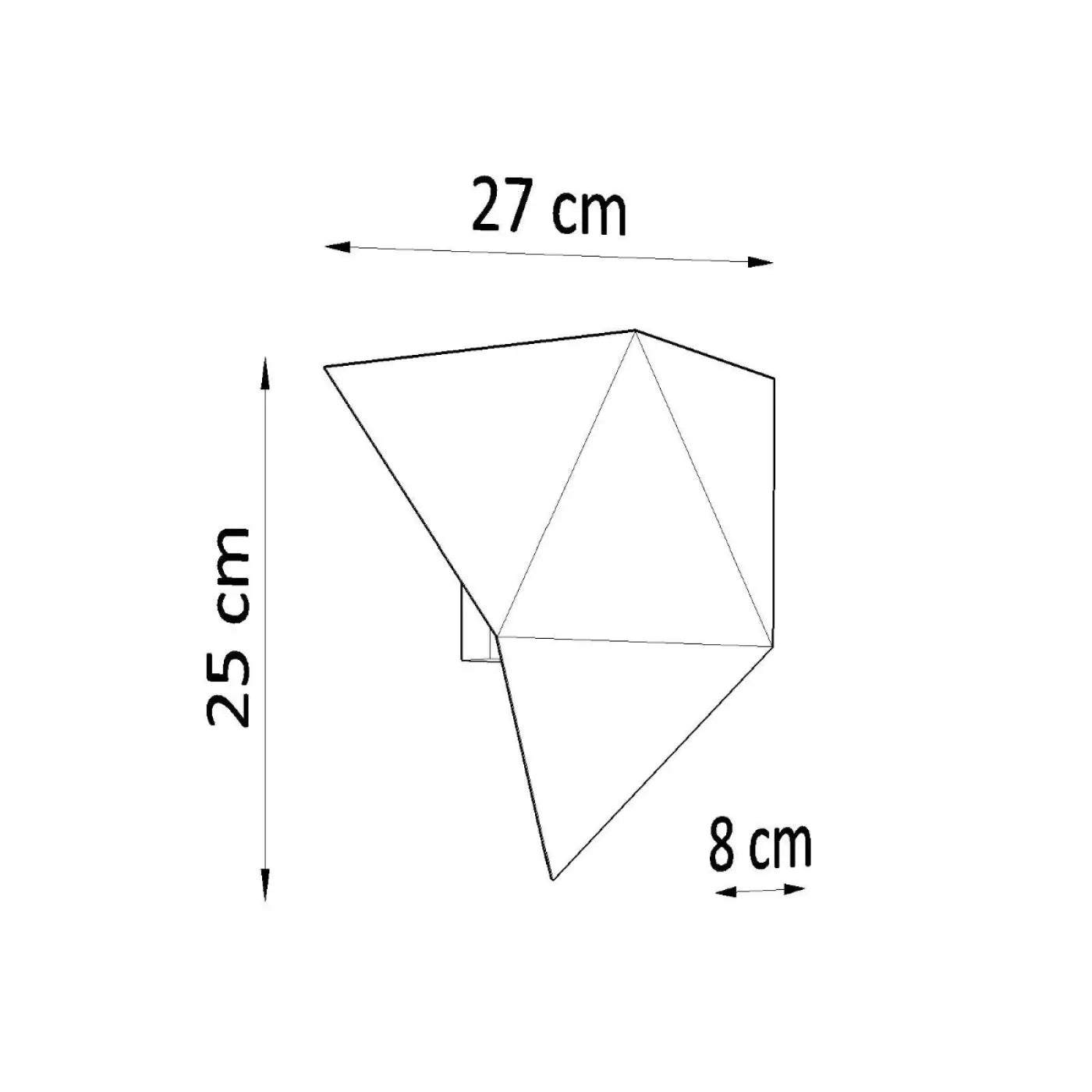 Applique murale LED blanche géométrique facettée en acier — vue 7
