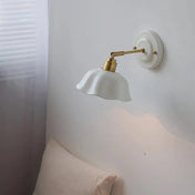 Applique murale LED blanche ronde plate minimaliste — vue 3
