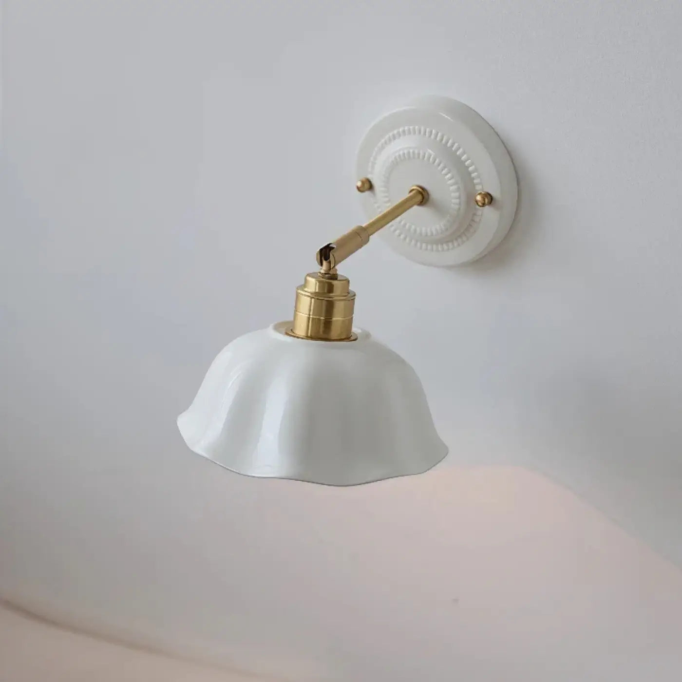 Applique murale LED blanche ronde plate minimaliste — vue 5