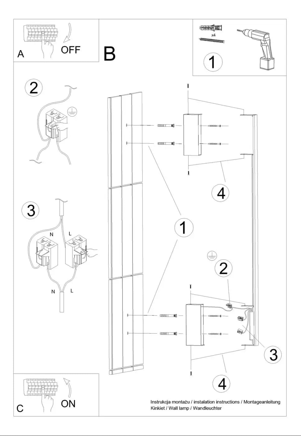 Applique murale LED blanche verticale en aluminium — vue 11