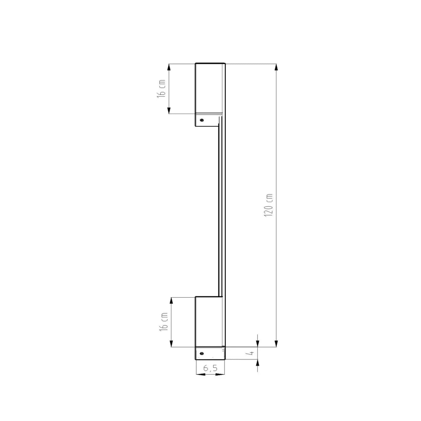 Applique murale LED blanche verticale en aluminium — vue 10