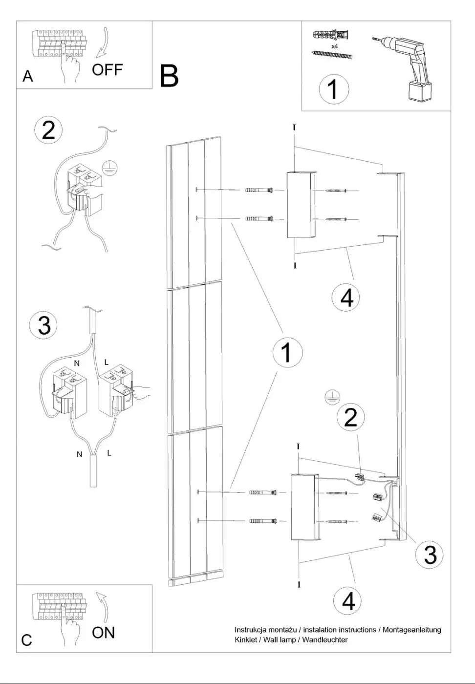 Applique murale LED blanche verticale en aluminium — vue 11