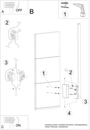 Applique murale LED blanche verticale minimaliste — vue 12