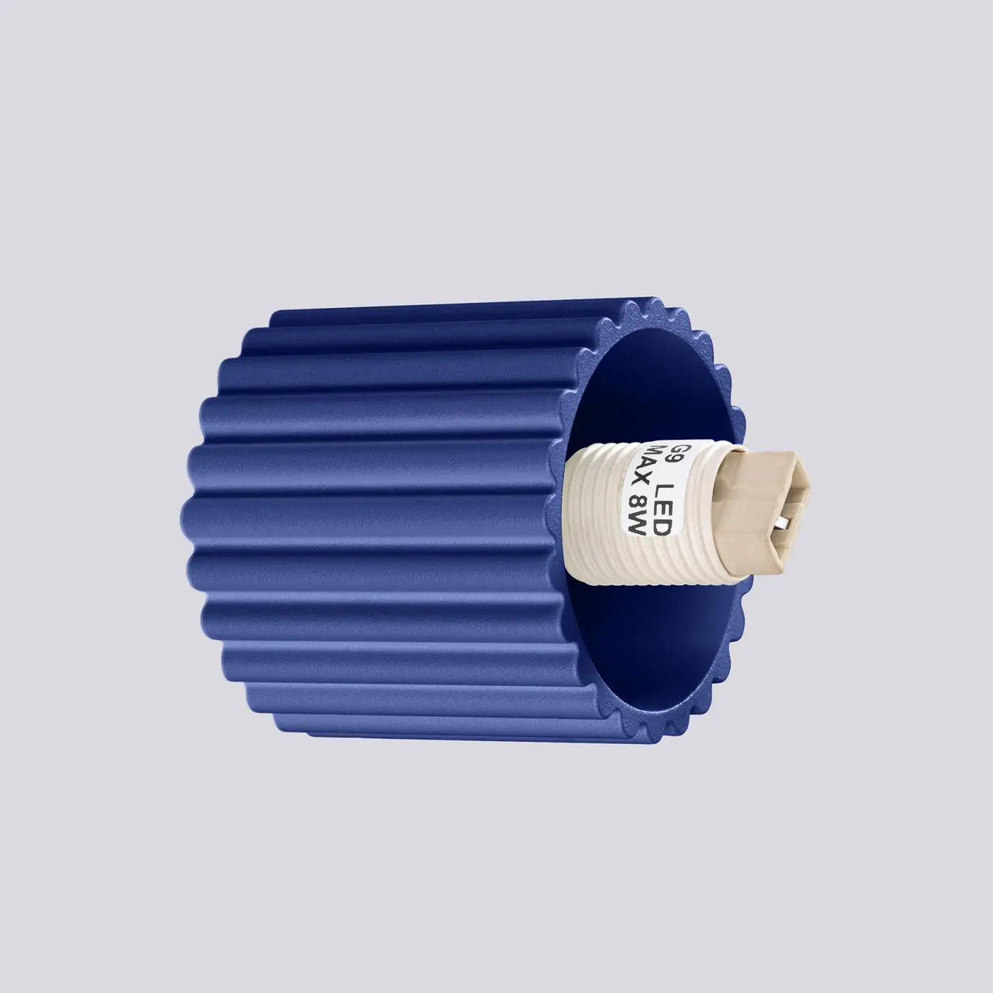 Applique murale LED bleu ultramarine globe opalin — vue 5