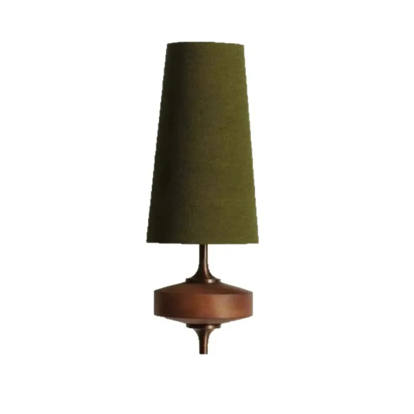 Applique murale LED bois et abat-jour en tissu coloré — vue 1