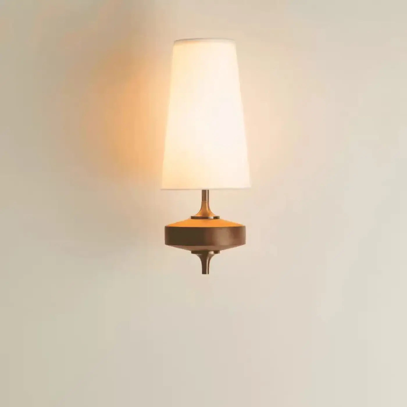 Applique murale LED bois et abat-jour en tissu coloré — vue 3