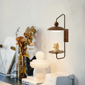 Applique murale LED bois et métal noir style industriel — vue 2