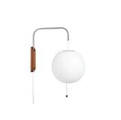 Applique murale LED bois et tissu abat-jour japandi — vue 1