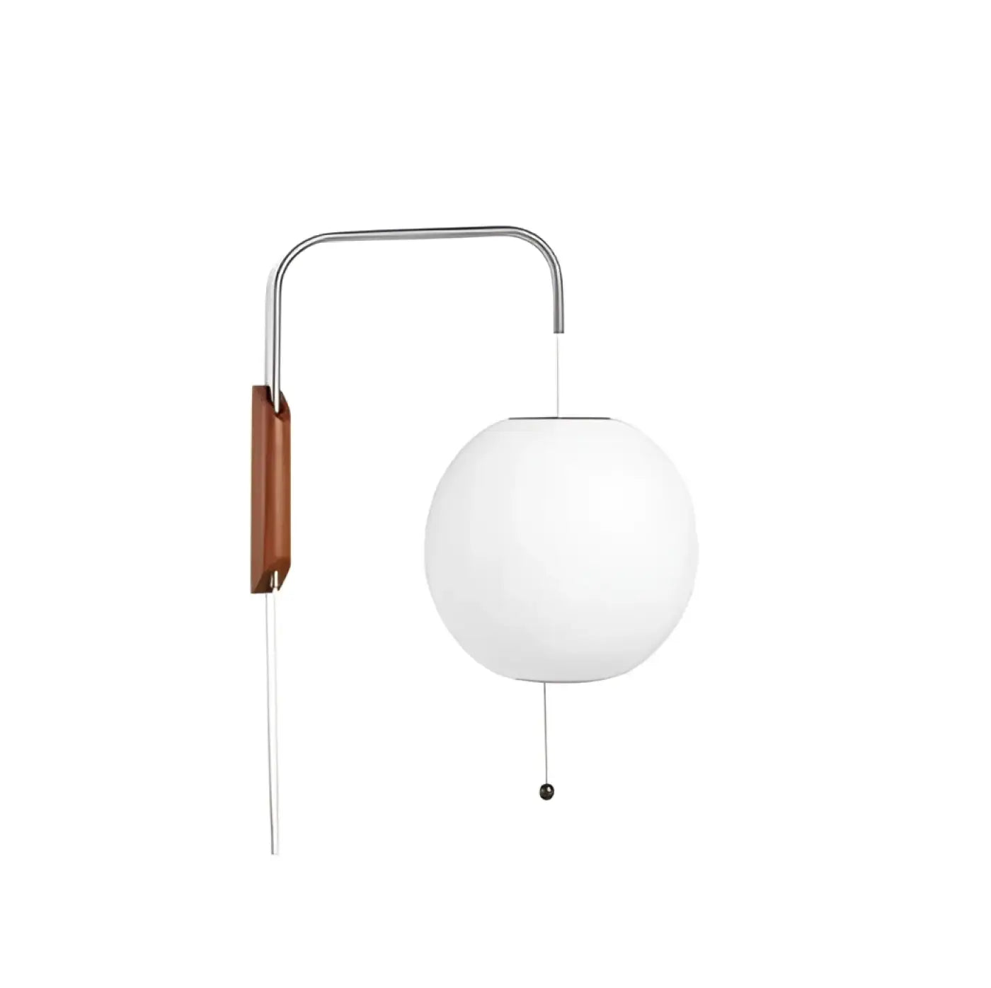 Applique murale LED bois et tissu abat-jour japandi — vue 1
