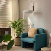 Applique murale LED bois et tissu abat-jour japandi — vue 2