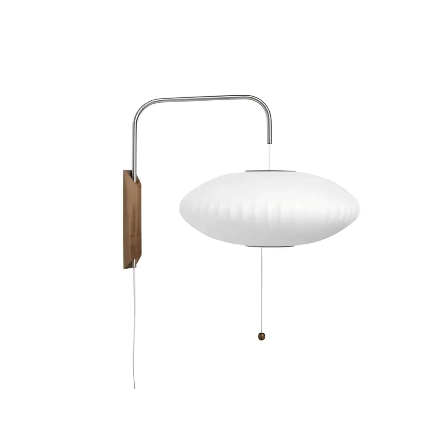 Applique murale LED bois et tissu abat-jour japandi — vue 3