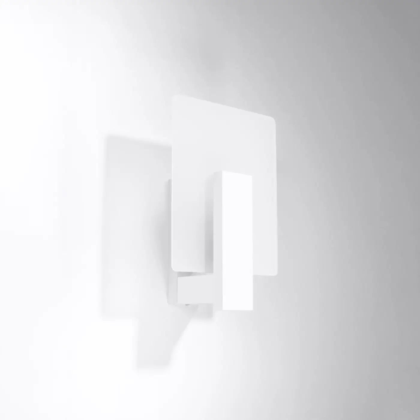 Applique murale LED bois et verre blanche style scandinave — vue 2