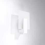 Applique murale LED bois et verre blanche style scandinave — vue 2