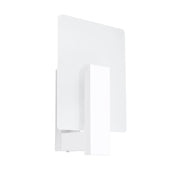 Applique murale LED bois et verre blanche style scandinave — vue 3