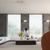 Applique murale LED bois et verre blanche style scandinave — vue 6