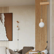 Applique murale LED bois et verre style scandinave — vue 12