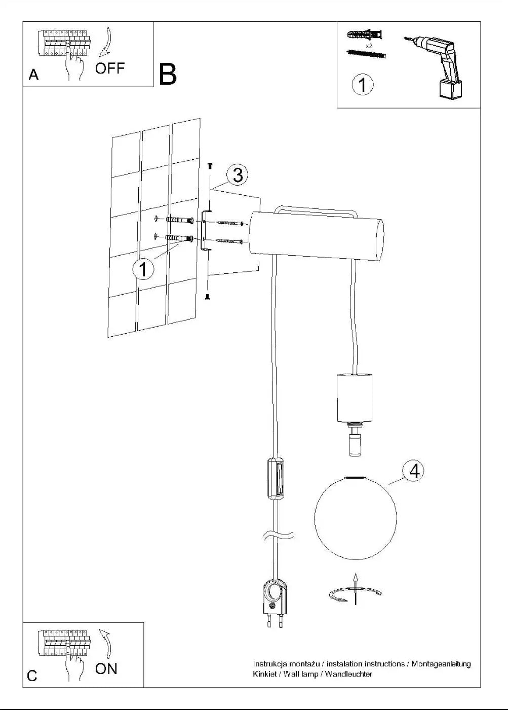 Applique murale LED bois et verre style scandinave — vue 14