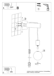 Applique murale LED bois et verre style scandinave — vue 14