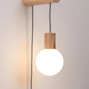 Applique murale LED bois et verre style scandinave — vue 3