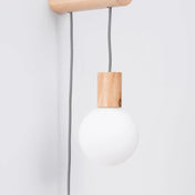 Applique murale LED bois et verre style scandinave — vue 4