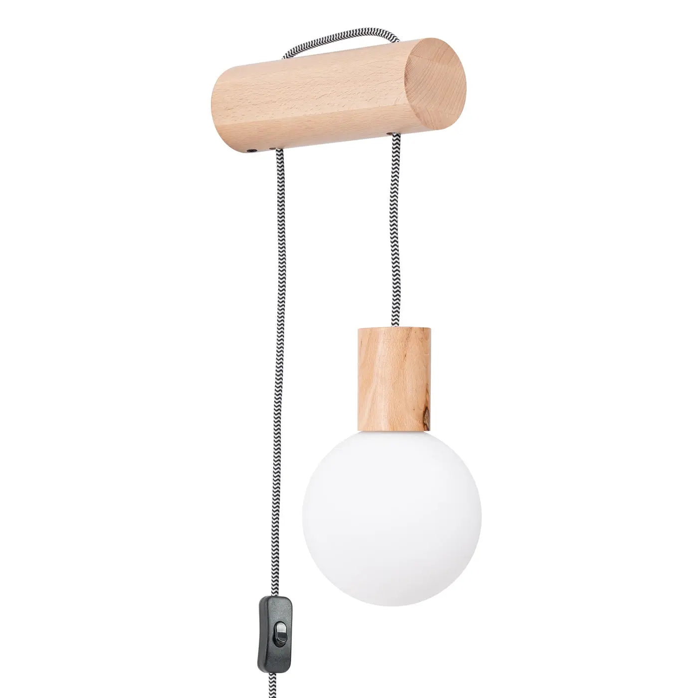 Applique murale LED bois et verre style scandinave — vue 5